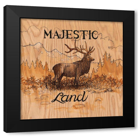 Majestic Land Black Modern Wood Framed Art Print with Double Matting by Fisk, Arnie