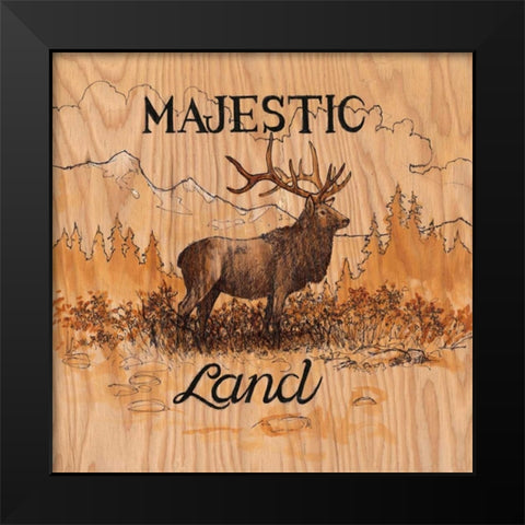 Majestic Land Black Modern Wood Framed Art Print by Fisk, Arnie