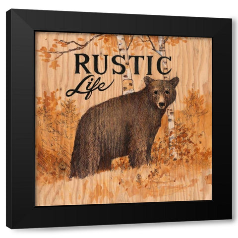 Rustic Life Black Modern Wood Framed Art Print with Double Matting by Fisk, Arnie