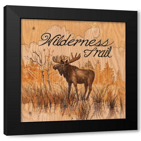 Wilderness Trail Black Modern Wood Framed Art Print with Double Matting by Fisk, Arnie