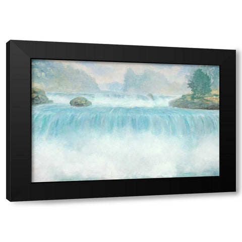 Plein Air Waterfall Black Modern Wood Framed Art Print by Fisk, Arnie