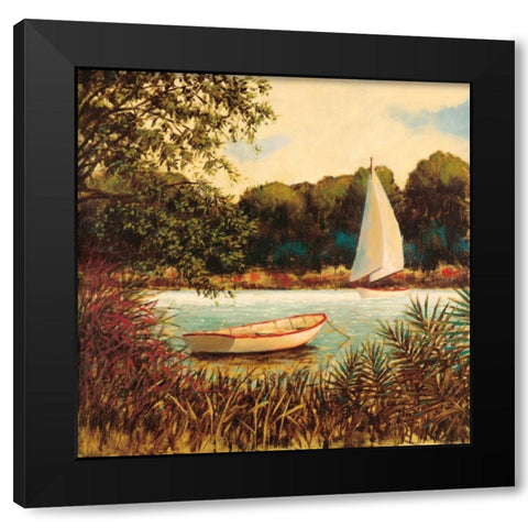 Quiet Mood  Black Modern Wood Framed Art Print with Double Matting by Wiens, James