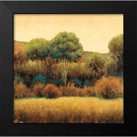 Amber Horizon 1 Black Modern Wood Framed Art Print by Wiens, James