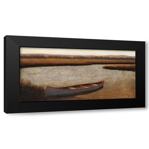 Serene Waters Black Modern Wood Framed Art Print with Double Matting by Wiens, James