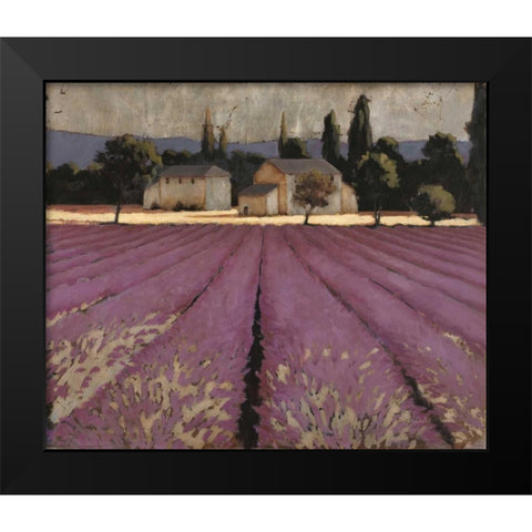 Lavender Weekend Black Modern Wood Framed Art Print by Wiens, James