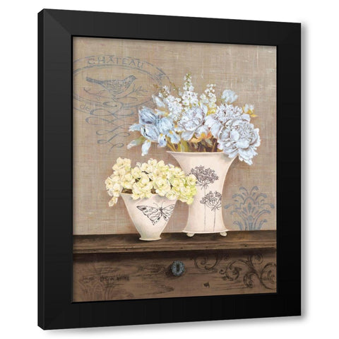 Chateau Chocolat In Cream Black Modern Wood Framed Art Print with Double Matting by White, Kathryn