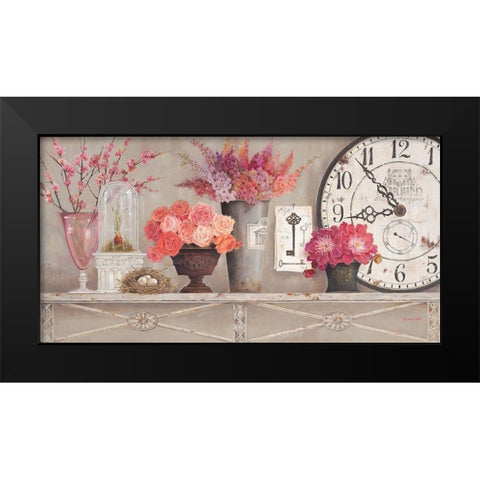 Blossom Time Black Modern Wood Framed Art Print by White, Kathryn