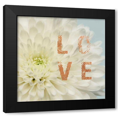 Love Flower Black Modern Wood Framed Art Print with Double Matting by Greenwood, Julie