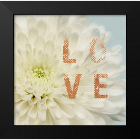 Love Flower Black Modern Wood Framed Art Print by Greenwood, Julie