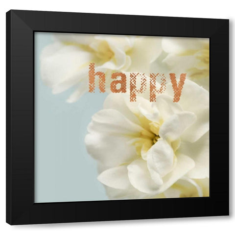 Happy Blooms Black Modern Wood Framed Art Print with Double Matting by Greenwood, Julie
