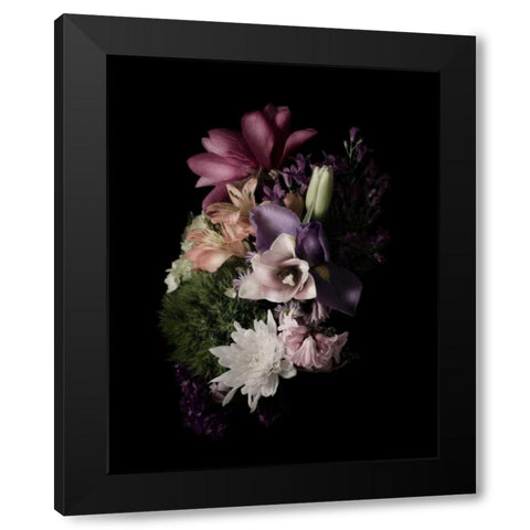 Midnight Magnolia Black Modern Wood Framed Art Print by Greenwood, Julie