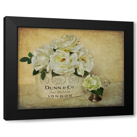 London Roses Black Modern Wood Framed Art Print with Double Matting by Atria, Cristin