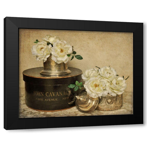 Park Avenue Roses Black Modern Wood Framed Art Print with Double Matting by Atria, Cristin