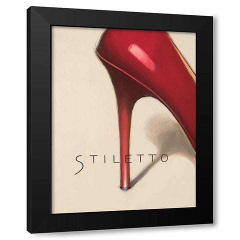 Red Stiletto Black Modern Wood Framed Art Print with Double Matting by Fabiano, Marco
