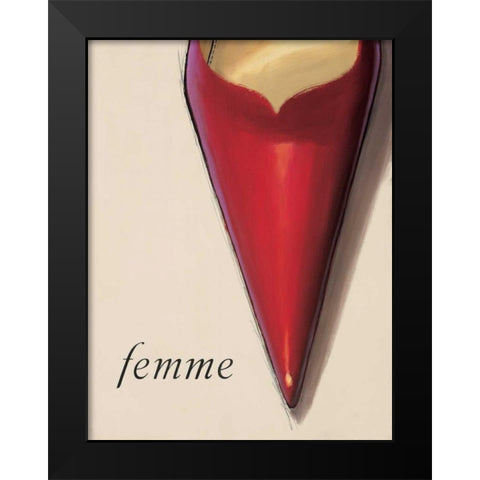 Femme Stiletto Black Modern Wood Framed Art Print by Fabiano, Marco