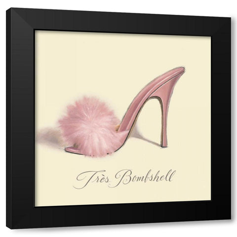 Tres Bombshell Black Modern Wood Framed Art Print with Double Matting by Fabiano, Marco