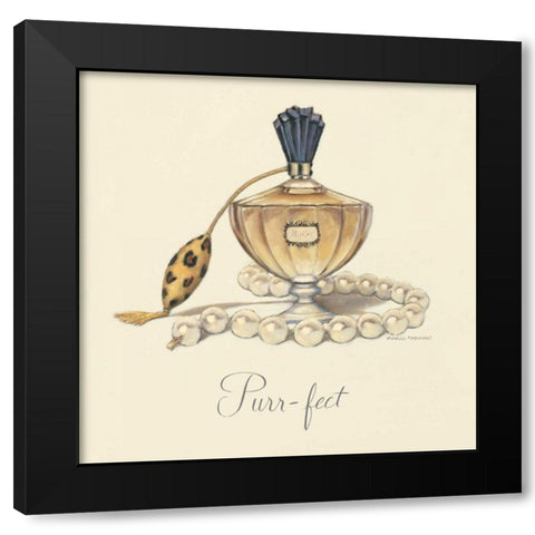 Perfume and Pearls Black Modern Wood Framed Art Print with Double Matting by Fabiano, Marco