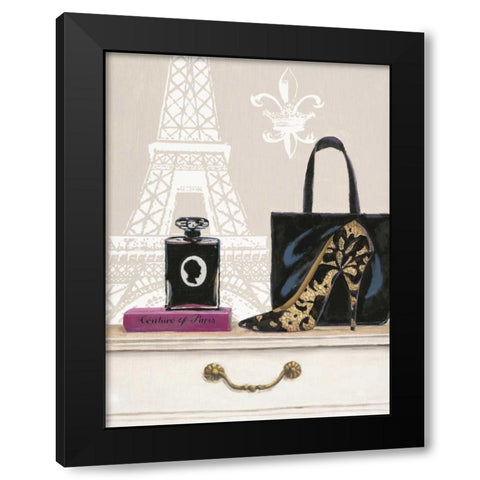 Fabulous Paris Black Modern Wood Framed Art Print with Double Matting by Barrett, Chad
