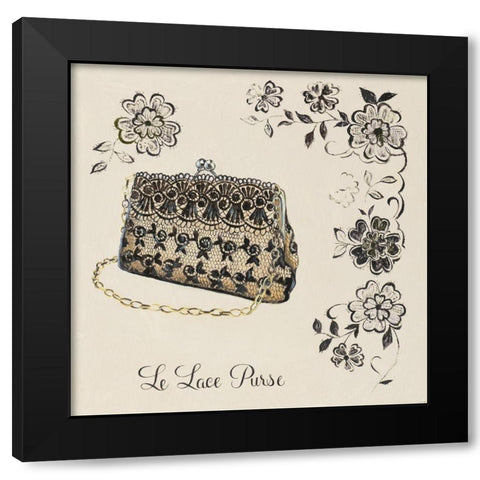 LE LACE PURSE Black Modern Wood Framed Art Print with Double Matting by Fabiano, Marco