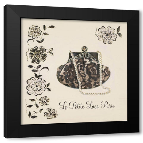 LE PETITE LACE PURSE Black Modern Wood Framed Art Print with Double Matting by Fabiano, Marco