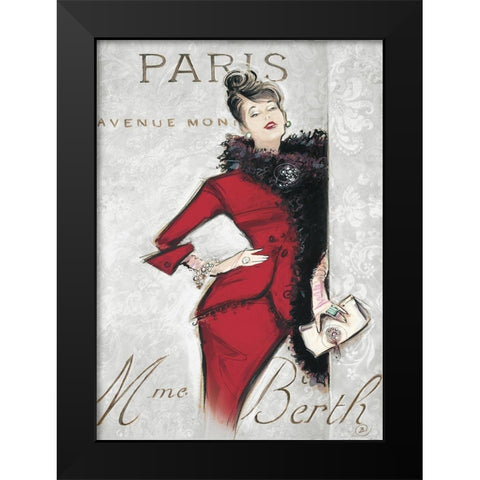Paris Style Femme Black Modern Wood Framed Art Print by Barreett, Chad
