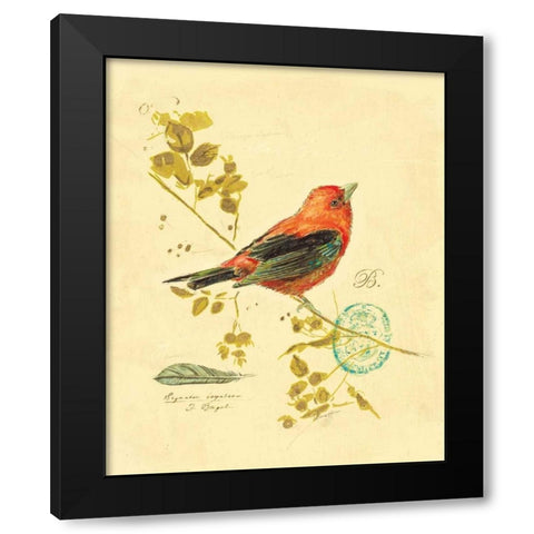 Gilded Songbird 3 Black Modern Wood Framed Art Print by Barrett, Chad