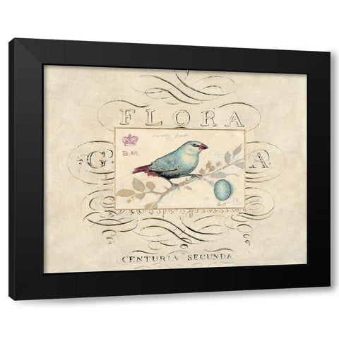 Songbird Etching 1 Black Modern Wood Framed Art Print by Barreett, Chad