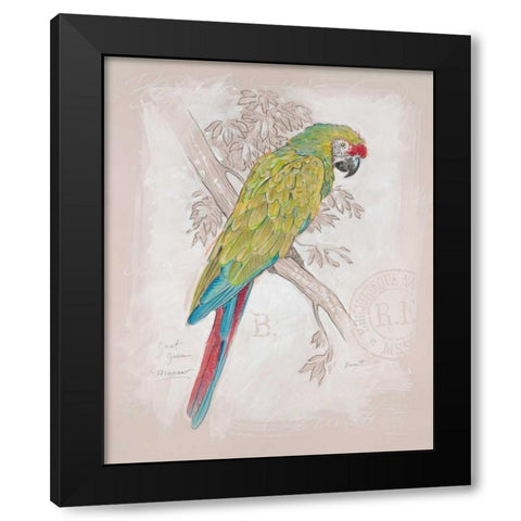 Chartreuse Tropical Black Modern Wood Framed Art Print by Barrett, Chad