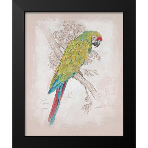 Chartreuse Tropical Black Modern Wood Framed Art Print by Barrett, Chad