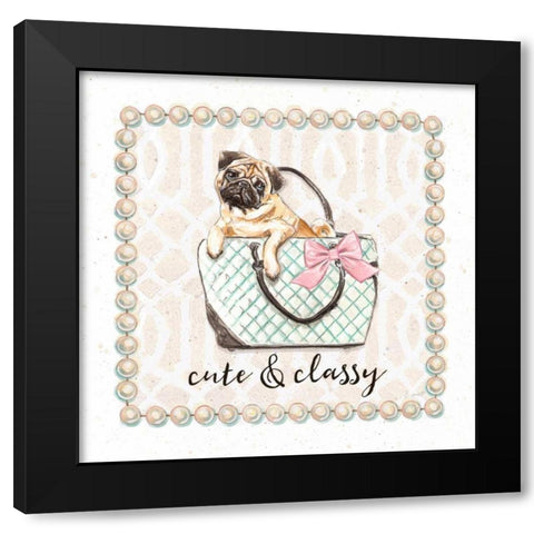 Cute and Classy Black Modern Wood Framed Art Print by Barrett, Chad