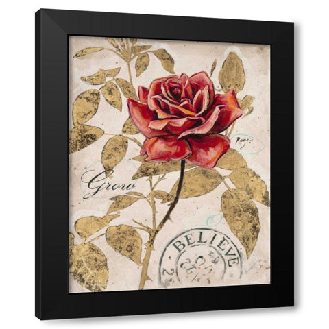 Ruby Collection 7 Black Modern Wood Framed Art Print with Double Matting by Barrett, Chad