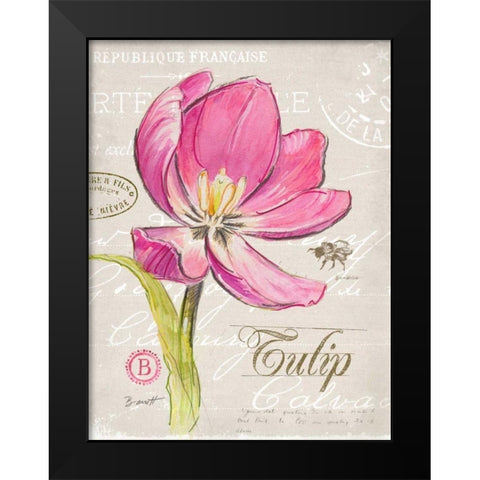Sketchbook Tulip Black Modern Wood Framed Art Print by Barrett, Chad
