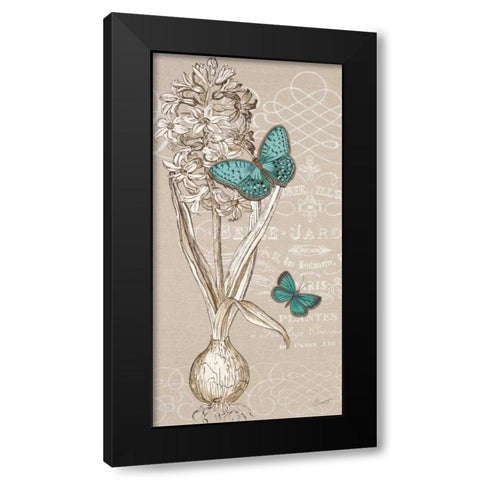 Hyacinth Bulb Black Modern Wood Framed Art Print by Barrett, Chad