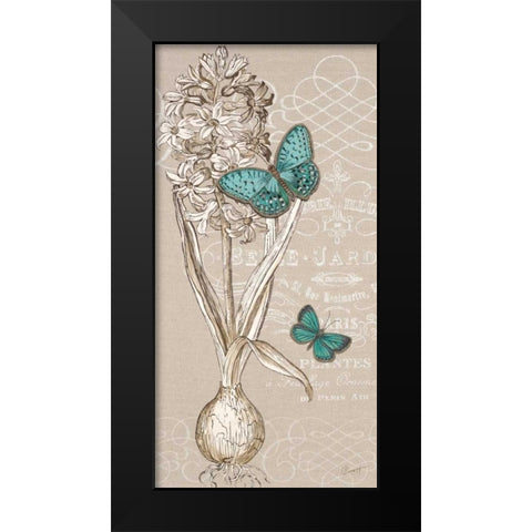 Hyacinth Bulb Black Modern Wood Framed Art Print by Barrett, Chad