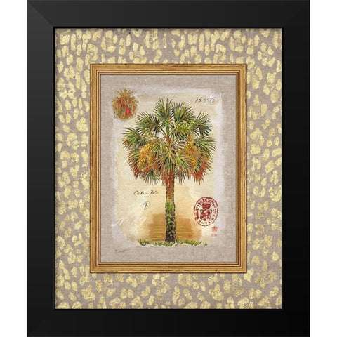 Leopard Cabbage Palm Black Modern Wood Framed Art Print by Barrett, Chad