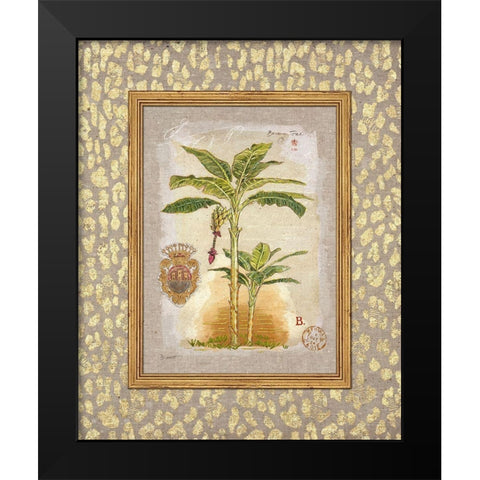 Leopard Banana Palm Black Modern Wood Framed Art Print by Barrett, Chad