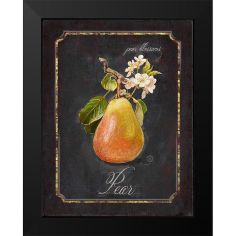 Heritage Pear Black Modern Wood Framed Art Print by Barrett, Chad