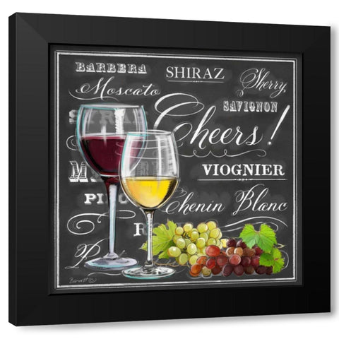 Gourmet Wine Selection Black Modern Wood Framed Art Print by Barrett, Chad