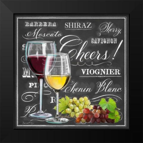 Gourmet Wine Selection Black Modern Wood Framed Art Print by Barrett, Chad