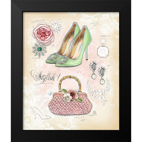 Stylish in Vintage Black Modern Wood Framed Art Print by Barrett, Chad
