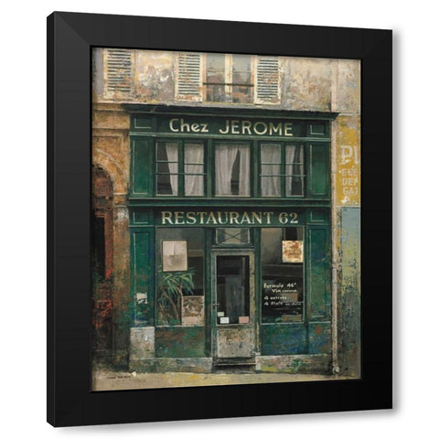 Chez Jerome Black Modern Wood Framed Art Print with Double Matting by Hak, Chiu Tak