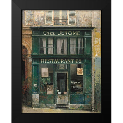 Chez Jerome Black Modern Wood Framed Art Print by Hak, Chiu Tak