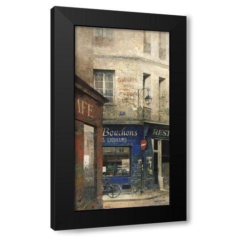 Le Bouchons Black Modern Wood Framed Art Print with Double Matting by Hak, Chiu Tak