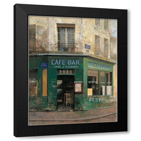 Cafe Bar Black Modern Wood Framed Art Print by Hak, Chiu Tak