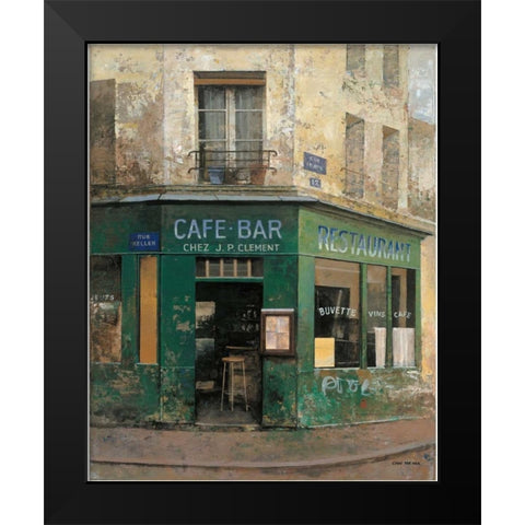 Cafe Bar Black Modern Wood Framed Art Print by Hak, Chiu Tak