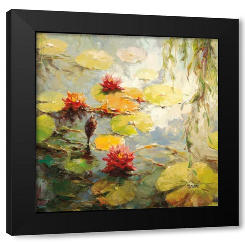 Still Reflections Black Modern Wood Framed Art Print by Oxley, Vail