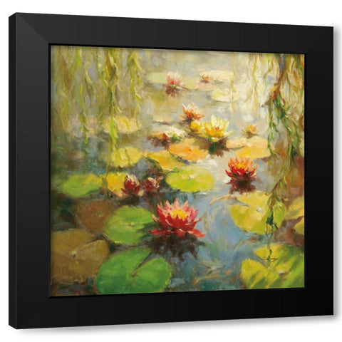 Calm Reflections Black Modern Wood Framed Art Print with Double Matting by Oxley, Vail