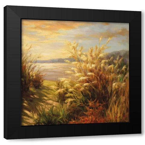 Natures Waterfront Black Modern Wood Framed Art Print by Oxley, Vail