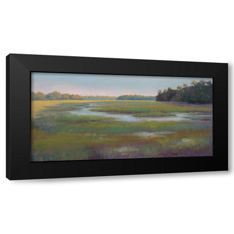 Stream and Sky Countryside Black Modern Wood Framed Art Print with Double Matting by Schultz-McGannon, Jill