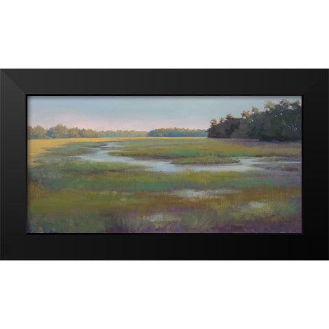 Stream and Sky Countryside Black Modern Wood Framed Art Print by Schultz-McGannon, Jill